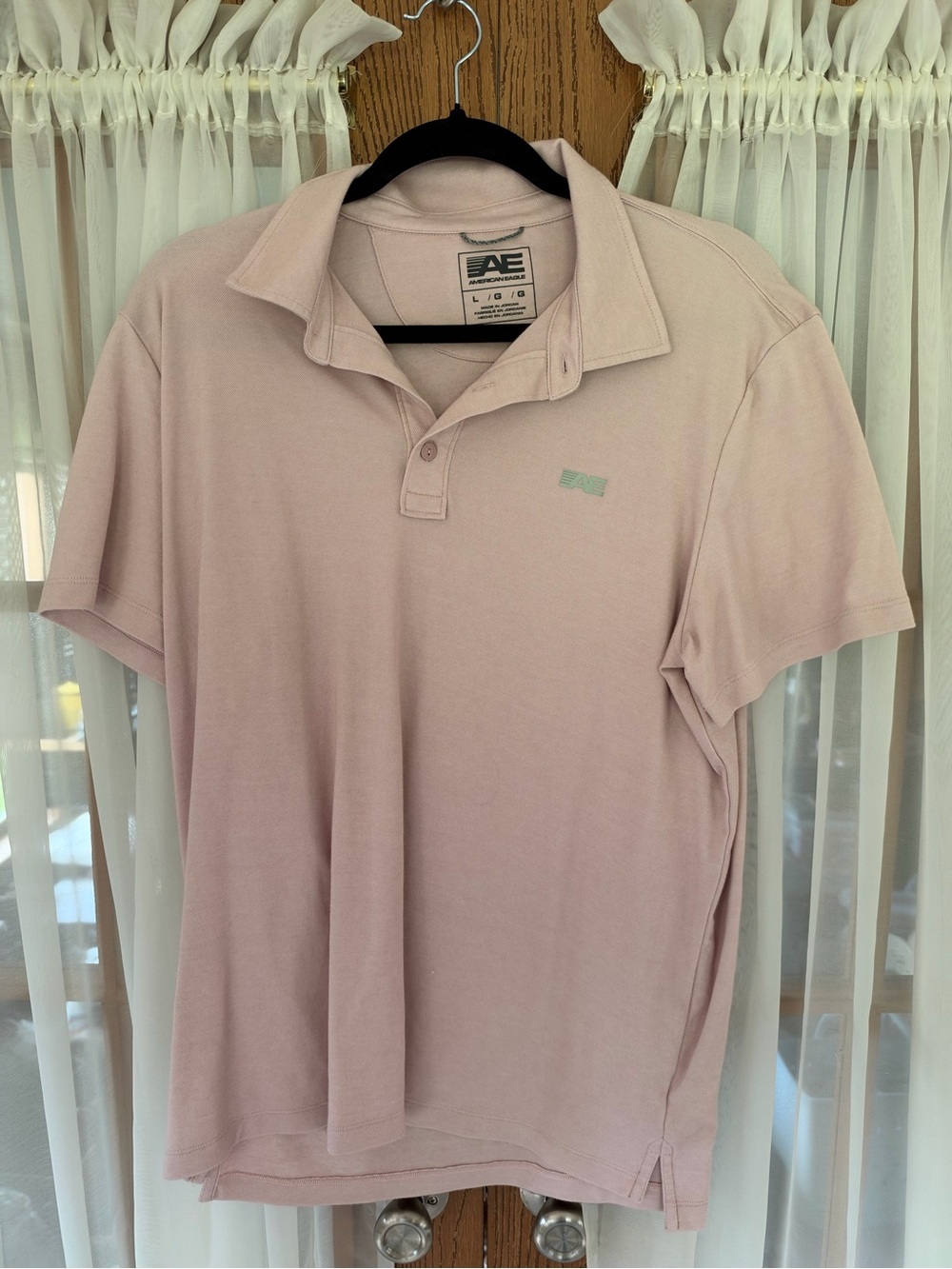 American Eagle Outfitters Men’s Pale Pink Polo
